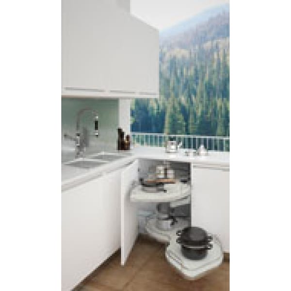 Rev-A-Shelf Steel, Gray, 37.6 in W, 24.5 in H, 21.56 in D, 21.55 in L, Gray - 5372-18-GR-R
