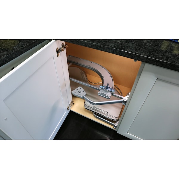 Rev-A-Shelf Steel, Gray, 37.6 in W, 24.5 in H, 21.56 in D, 21.55 in L, Gray - 5372-18-GR-R