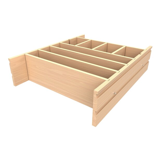 Rev-A-Shelf Maple Hardwood, Light Brown, 24.75 in W, 6 in H, 19.81 in L, Light Brown - 4WDIV-30-1