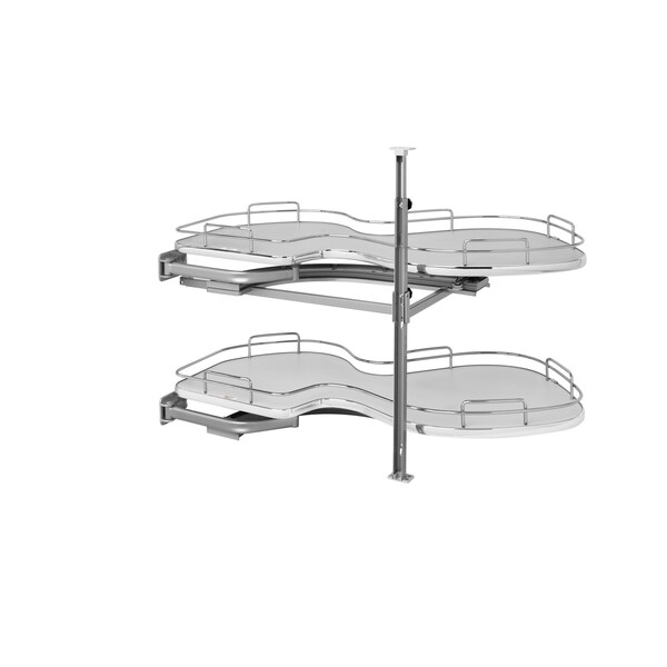 Rev-A-Shelf Steel, Gray, 37.6 in W, 24.5 in H, 21.56 in D, 21.55 in L, Gray - 5372-18-GR-L