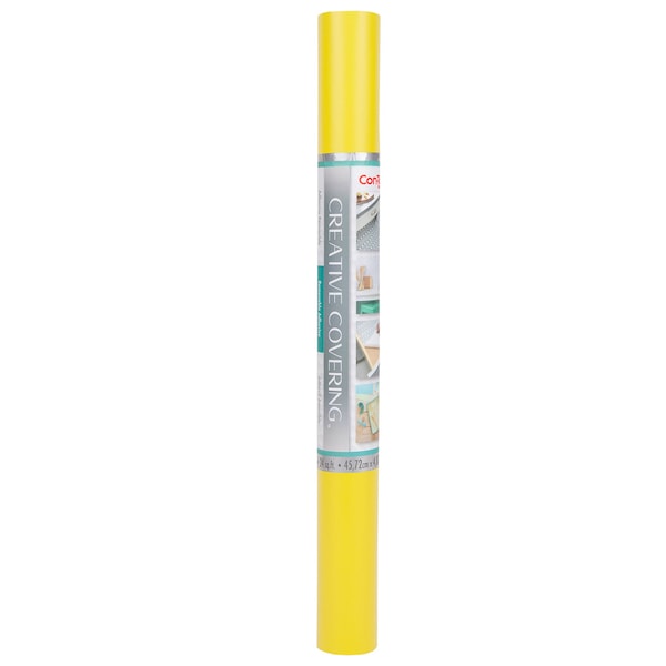 Con-Tact Brand Creative Covering Adhesive Covering, Yellow, 18'' x 16 ft., 2PK - 16F-C9AH22-06