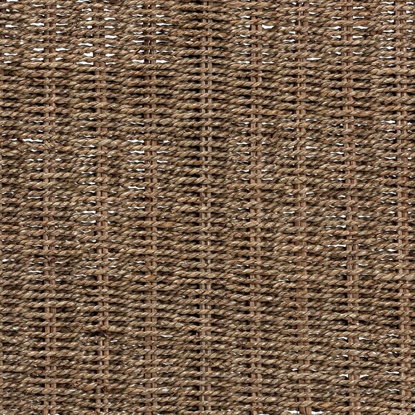 Baxton Studio Hermes MidCentury Modern Transitional Natural Seagrass and Mahogany Wood Bench - 217-12731-ZORO