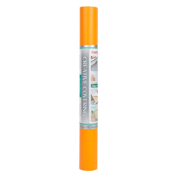 Con-Tact Brand Creative Covering Adhesive Covering, Orange, 18'' x 16 ft., 2PK - 16F-C9A1K2-06