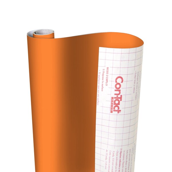 Con-Tact Brand Creative Covering Adhesive Covering, Orange, 18'' x 16 ft., 2PK - 16F-C9A1K2-06