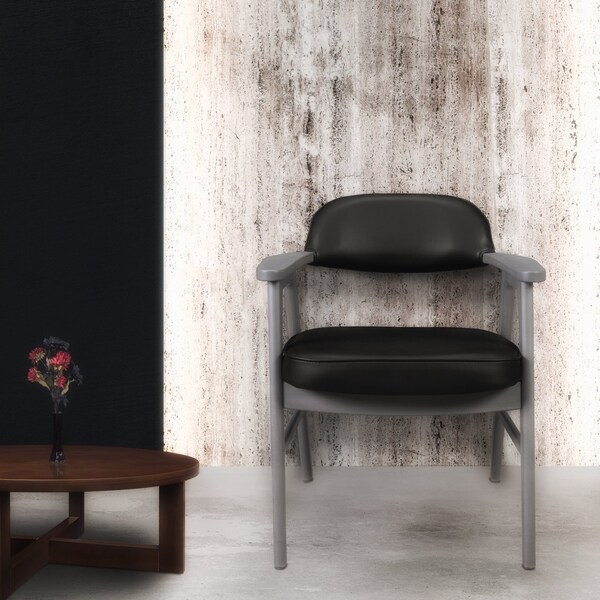 Regency Regency 476 Mid-Century Modern Accent Chair- Grey & Black - 1476GYBK