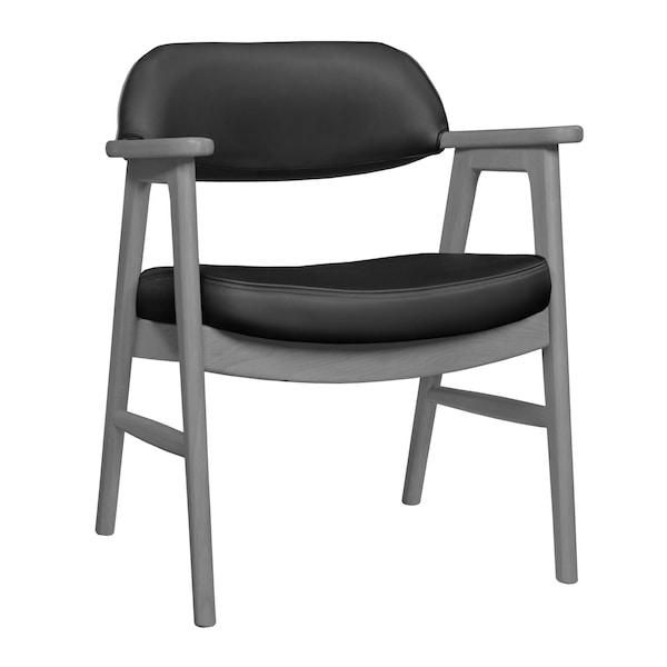 Regency Regency 476 Mid-Century Modern Accent Chair- Grey & Black - 1476GYBK