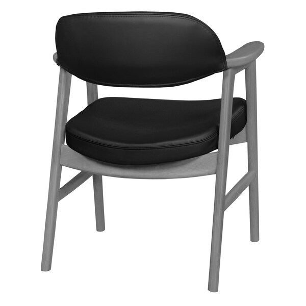 Regency Regency 476 Mid-Century Modern Accent Chair- Grey & Black - 1476GYBK