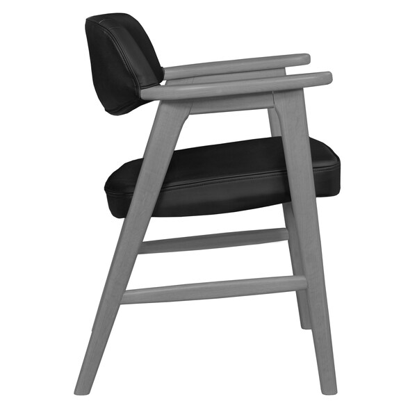Regency Regency 476 Mid-Century Modern Accent Chair- Grey & Black - 1476GYBK