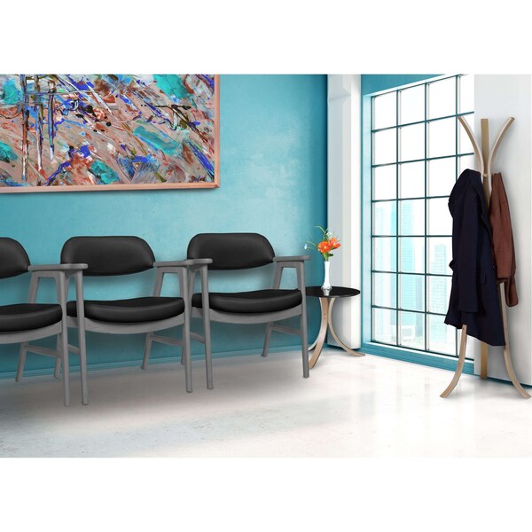 Regency Regency 476 Mid-Century Modern Accent Chair- Grey & Black - 1476GYBK