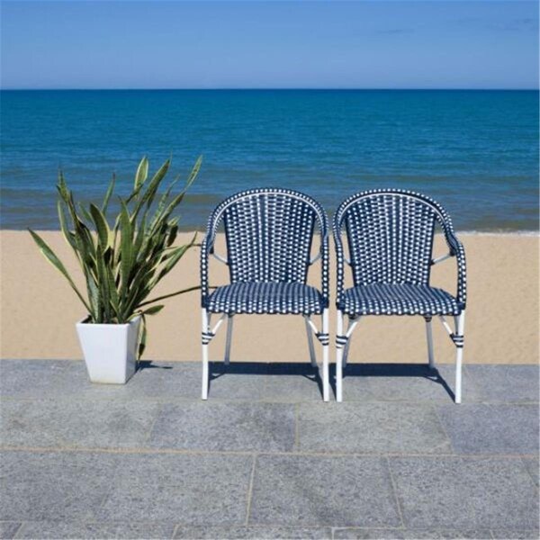 Safavieh California Armchair, Navy & Navy, 2PK - PAT7531F-SET2