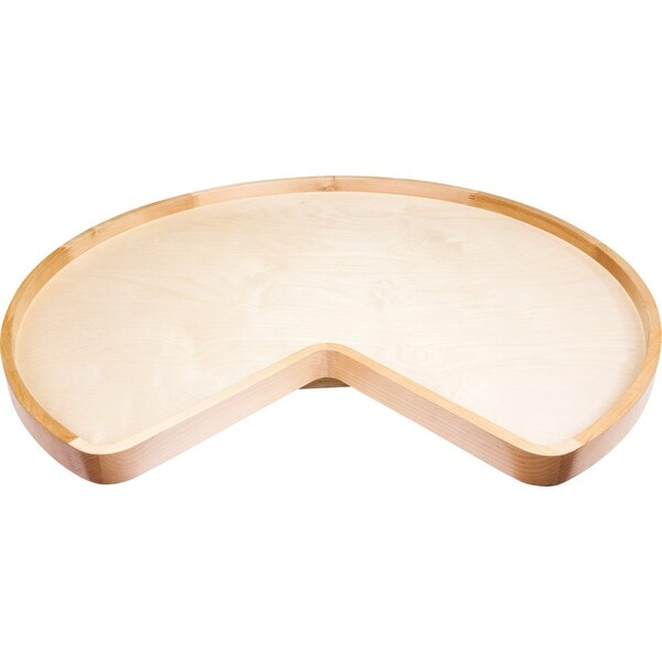 Hardware Resources 28" Kidney Wood Lazy Susan Shelf with Swivel - LSK28-S