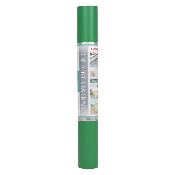 Con-Tact Brand Creative Covering Adhesive Covering, Green, 18'' x 50 ft. - 50F-C9AH46-06