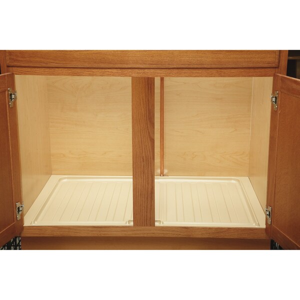 Rev-A-Shelf Polystyrene, Almond, 40.5 in W, 0.75 in H, 23.25 in D, 23.25 in L, Almond - SBDT-3942-A-1