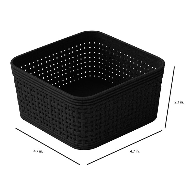 Simplify For Green Living Plastic, Black, 4.72 in W, 4.72 in D, 4.72 in L - 30016-MATTEBLACK