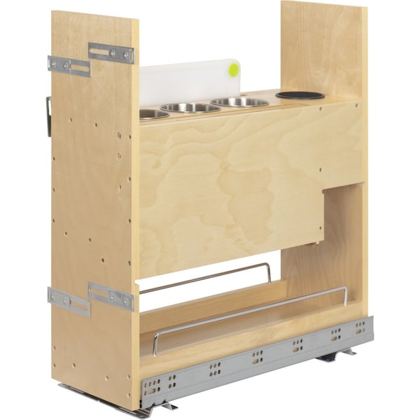 Hardware Resources "No Wiggle" 8" Magnetic Knife Organizer Soft-close Pullout - KBPO-8SC