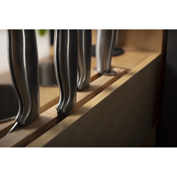 Hardware Resources "No Wiggle" 8" Magnetic Knife Organizer Soft-close Pullout - KBPO-8SC