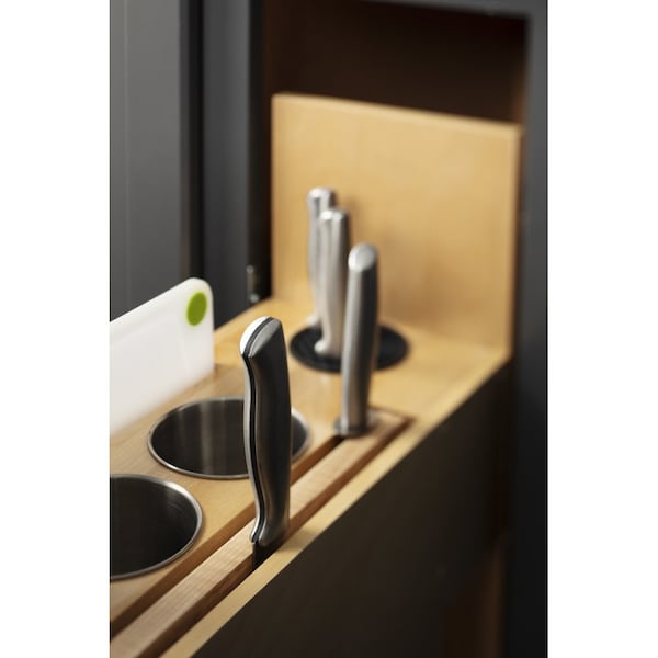 Hardware Resources "No Wiggle" 8" Magnetic Knife Organizer Soft-close Pullout - KBPO-8SC