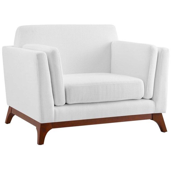Modway Furniture Chance Upholstered Fabric Armchair - White, 30 x 35 x 39.5 in. - EEI-3063-WHI
