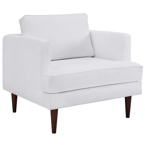 Modway Furniture Agile Upholstered Fabric Armchair - White, 34.5 x 35 x 34.5 in. - EEI-3055-WHI