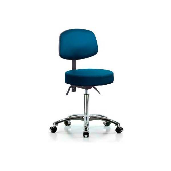 E Com Antibacterial Deluxe Chair with Back - Vinyl - Marine Blue - VMBST-CR-T0-NF-CC-8801