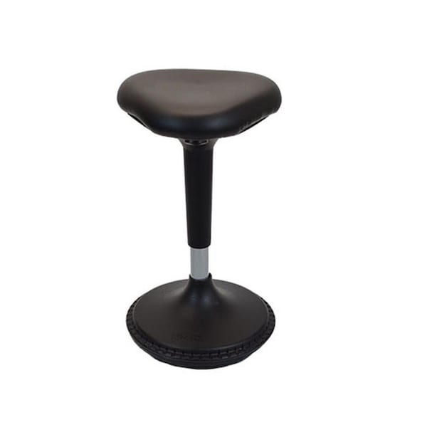 Homeroots Black Tall Triangle Seat Swivel Active Balance Chair - 397759