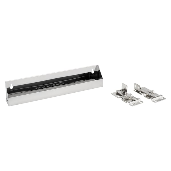Rev-A-Shelf Stainless Steel, Silver, 14 in W, 3 in H, 1.69 in D, 1.69 in L, Silver - 6541-14-52