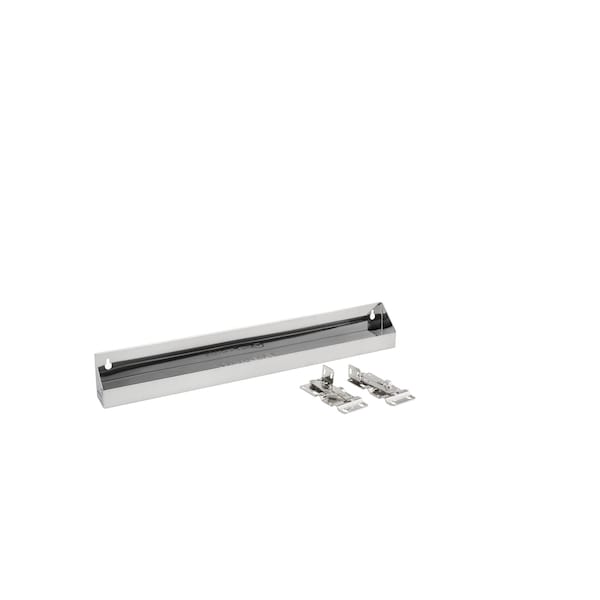 Rev-A-Shelf Stainless Steel, Silver, 22 in W, 3 in H, 2.13 in D, 2.13 in L, Silver - 6581-22-52