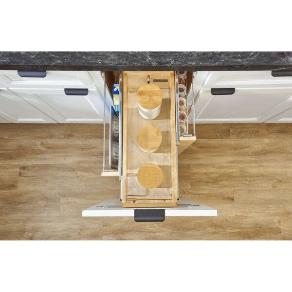 Rev-A-Shelf Maple Wood; Steel, Natural Maple, 8.75 in W, 25.5 in H, 21.63 in D - 448-BCSC-8C