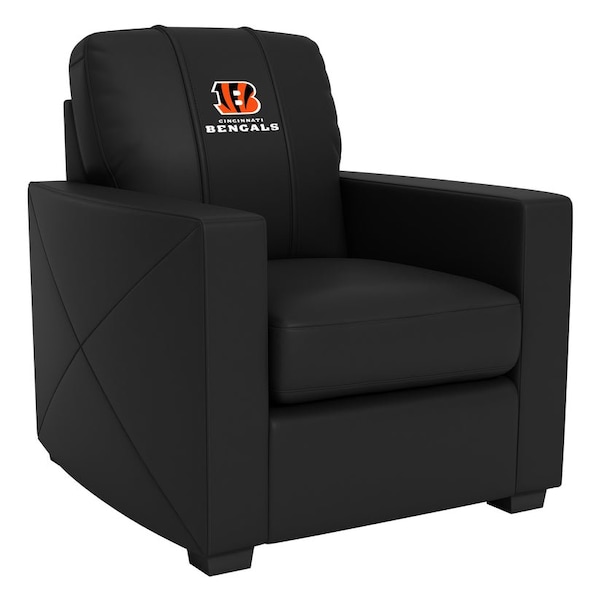 Dreamseat Silver Club Chair with Cincinnati Bengals Secondary Logo - XZ7759002CHCDBK-PSNFL20026
