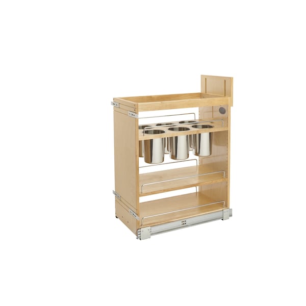 Rev-A-Shelf Maple Veneer, Light Brown, 11.75 in W, 25.63 in H, 21.65 in D, 21.63 in L, Light Brown - 448UT-BCSC-11C