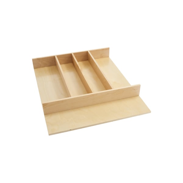 Rev-A-Shelf Drawer Insert, Maple Wood, Natural Maple, 18.5 in W, 2.88 in H, 22 in D - 4WUT-1