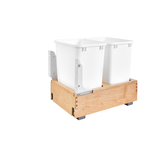 Rev-A-Shelf Maple Wood; Steel; Plastic, Natural Maple, 14.25 in W, 19.25 in H, 21.75 in D - 4WC-18DM2