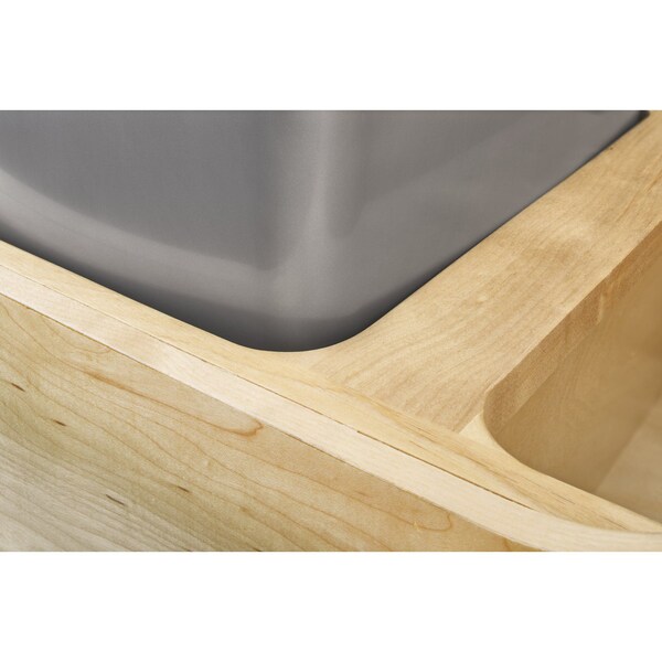 Rev-A-Shelf Maple Veneer, Light Brown, 15 in W, 20.38 in H, 22.5 in D, 22.5 in L, Light Brown - 4WCSD-1835DM-2