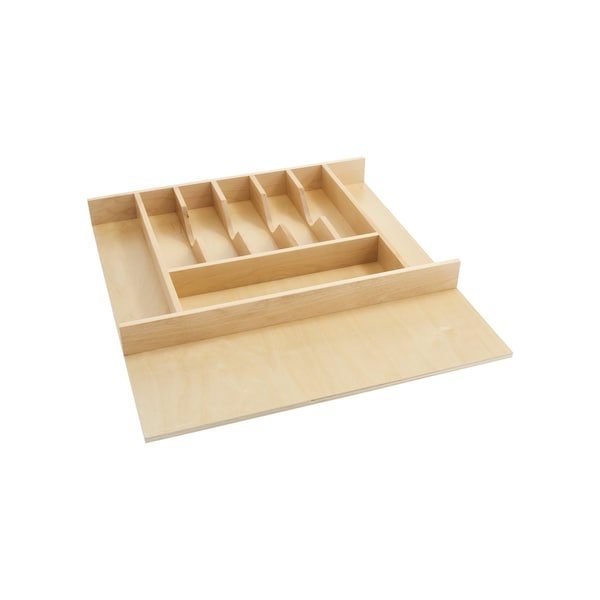 Rev-A-Shelf Drawer Insert, Maple Wood, Natural Maple, 20.63 in W, 2.38 in H, 22 in D - 4WCT-3SH
