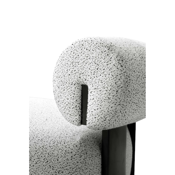Manhattan Comfort Bartow Accent Chair in Ivory and Black, 2PK - 2-AC017-IB