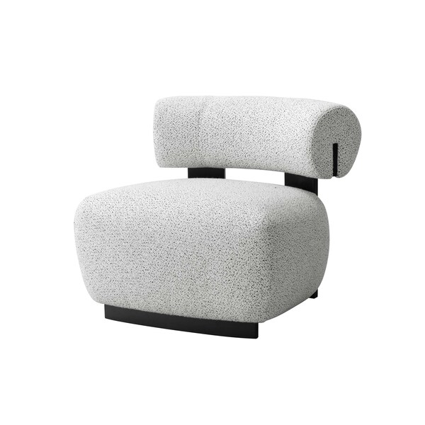 Manhattan Comfort Bartow Accent Chair in Ivory and Black, 2PK - 2-AC017-IB