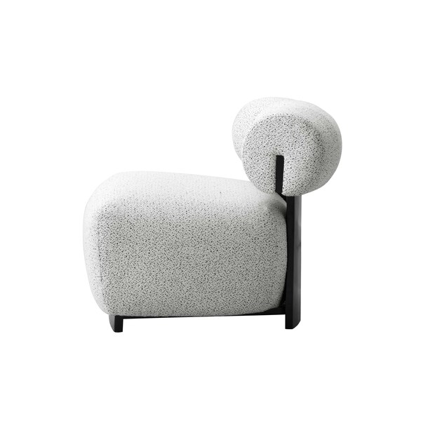 Manhattan Comfort Bartow Accent Chair in Ivory and Black, 2PK - 2-AC017-IB