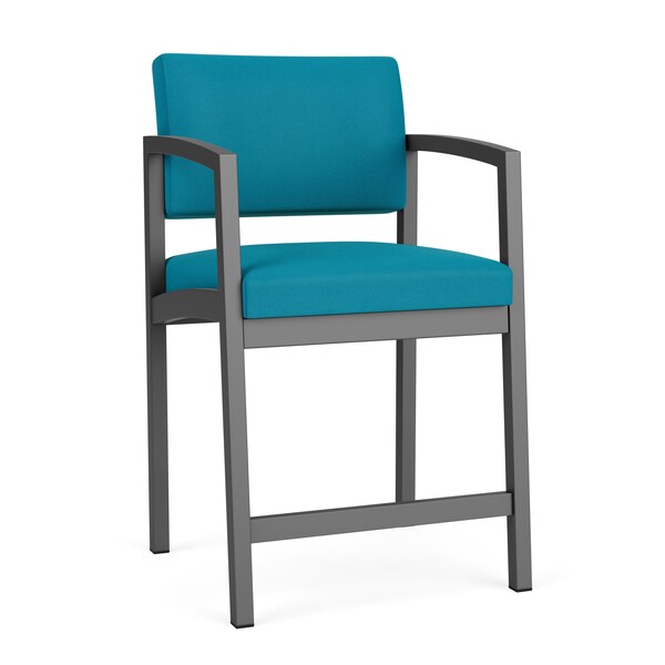 Lesro Lenox Steel Hip Chair Metal Frame, Charcoal, OH Waterfall Upholstery - LS1161