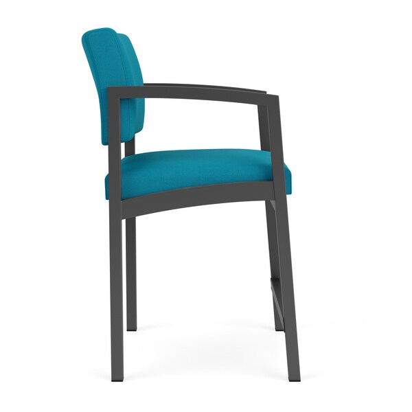 Lesro Lenox Steel Hip Chair Metal Frame, Charcoal, OH Waterfall Upholstery - LS1161