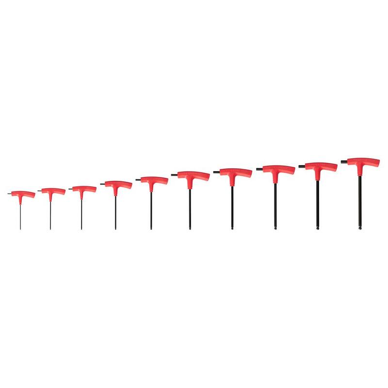 TEKTON Ball End Hex T-Handle Key Set, 10-Piece (2-10 mm) - KTX90201