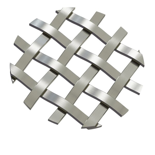 Designs Of Distinction .375" Single Flat Diamond Decorative Grille - Antique Pewter, 36"W x 48"L Sheet - 013648286SAP1