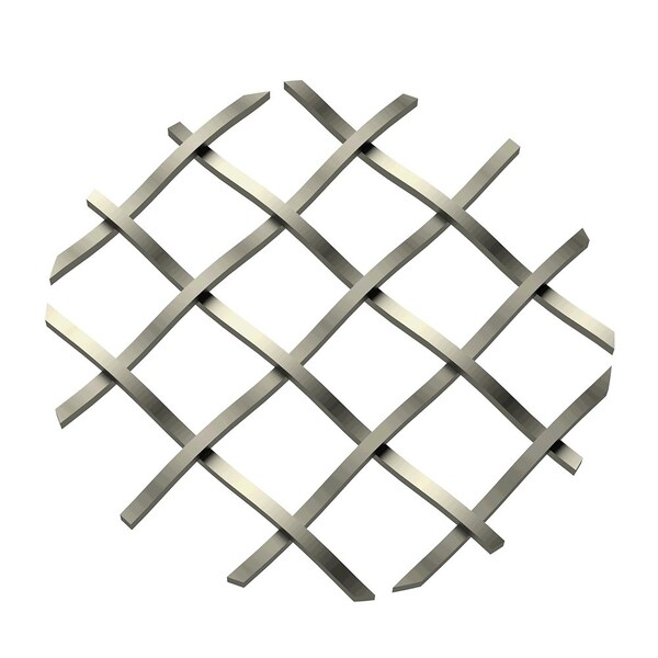 Designs Of Distinction .5" Straight Flat Diamond Decorative Grille - Antique Pewter, 36" W x 48" L Sheet - 013648CG10AP1