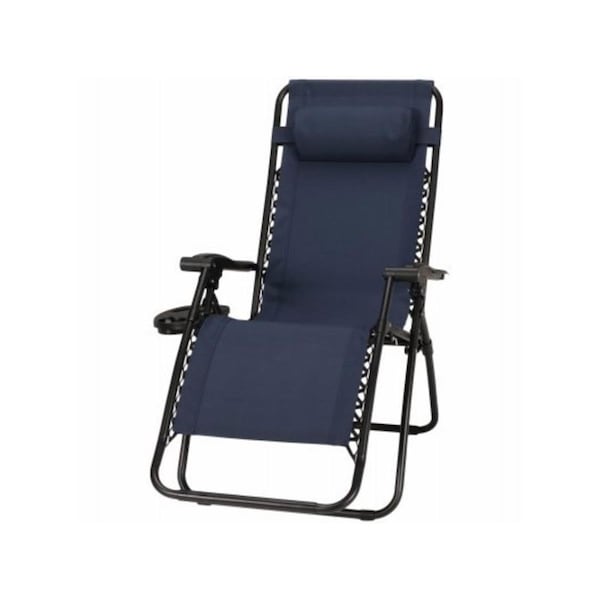 Woodard E-Coated Steel Frame Verona Zero Gravity Chair, Navy - 270117