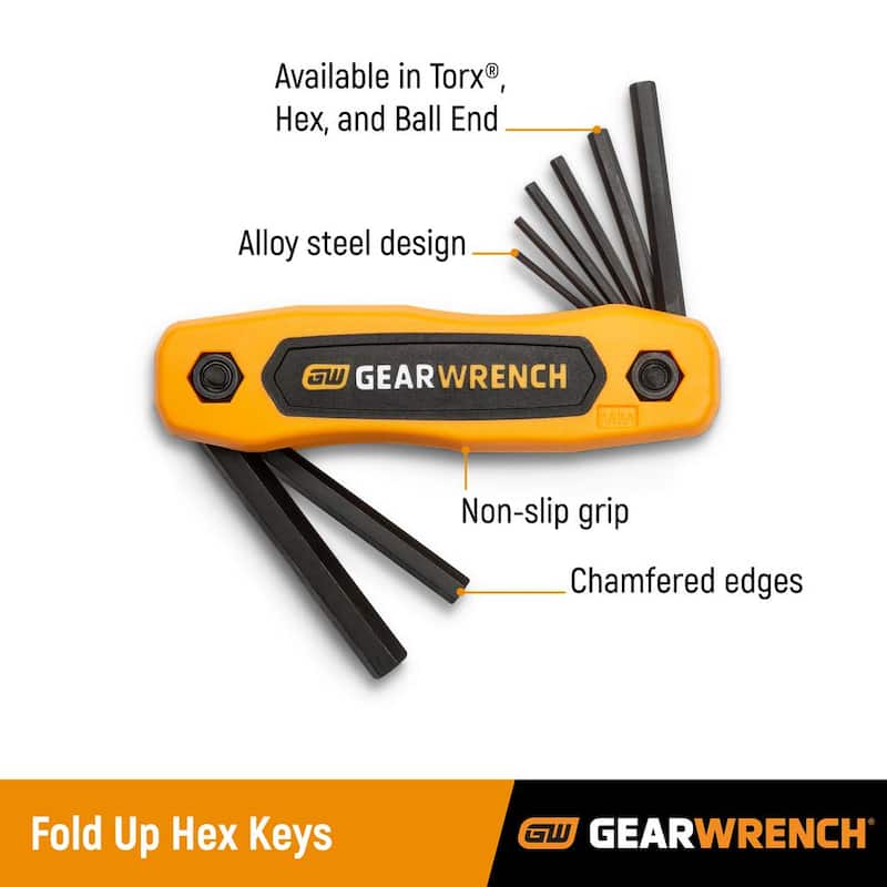 GEARWRENCH Metric Folding Hex Key Set (8-Piece) - 83506