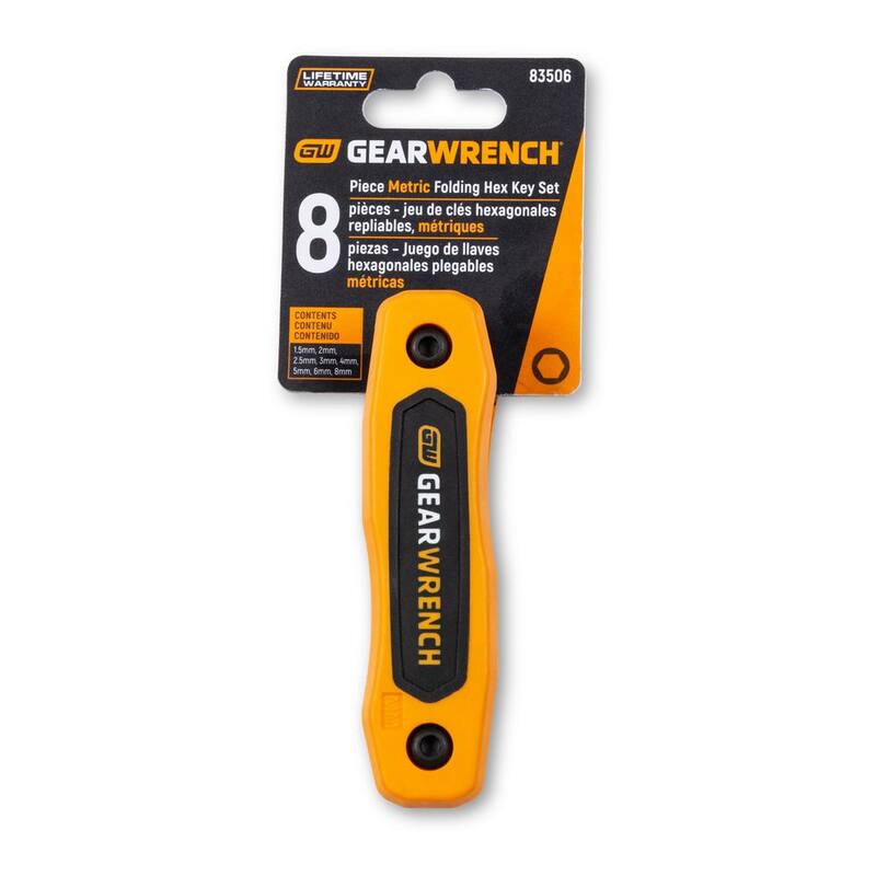 GEARWRENCH Metric Folding Hex Key Set (8-Piece) - 83506