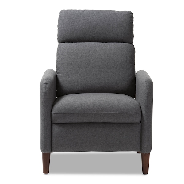 Baxton Studio Casanova Mid-century Modern Grey Upholstered Lounge Chair - 143-8142