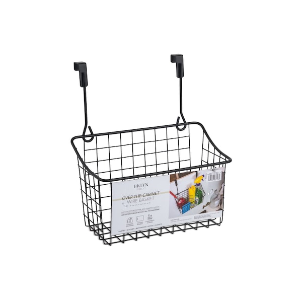 Bklyn Steel Co. Checkered Wire Over The Cabinet Basket - Medium - Black Powder - 45552