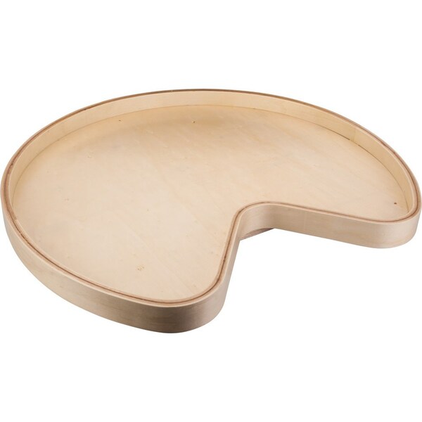 Hardware Resources 28" Kidney Banded Wood Lazy Susan Shelf with Swivel - BLSK28-S