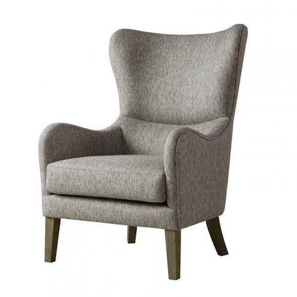 Madison Park Madison Park FPF18-0429 Arianna Swoop Wing Chair; Grey - FPF18-0429
