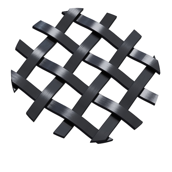 Designs Of Distinction .375" Single Flat Diamond Decorative Grille - Wrought Iron, 18"W x 48"L Sheet - 011848286SWR1